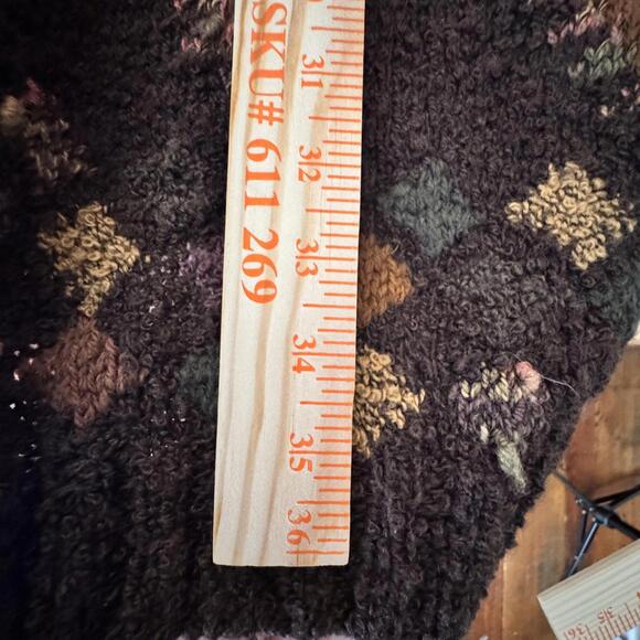 Peruvian Connection Sweater Cardigan Womens Large Brown Wool Aztec Knit Boho - Picture 8 of 8